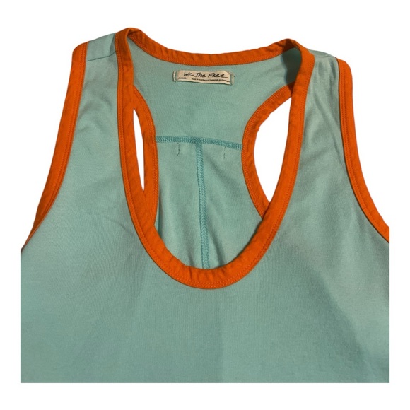 Free People Racerback workout 🏋️ yoga 🧘 tank size small bright turquoise - Picture 5 of 7